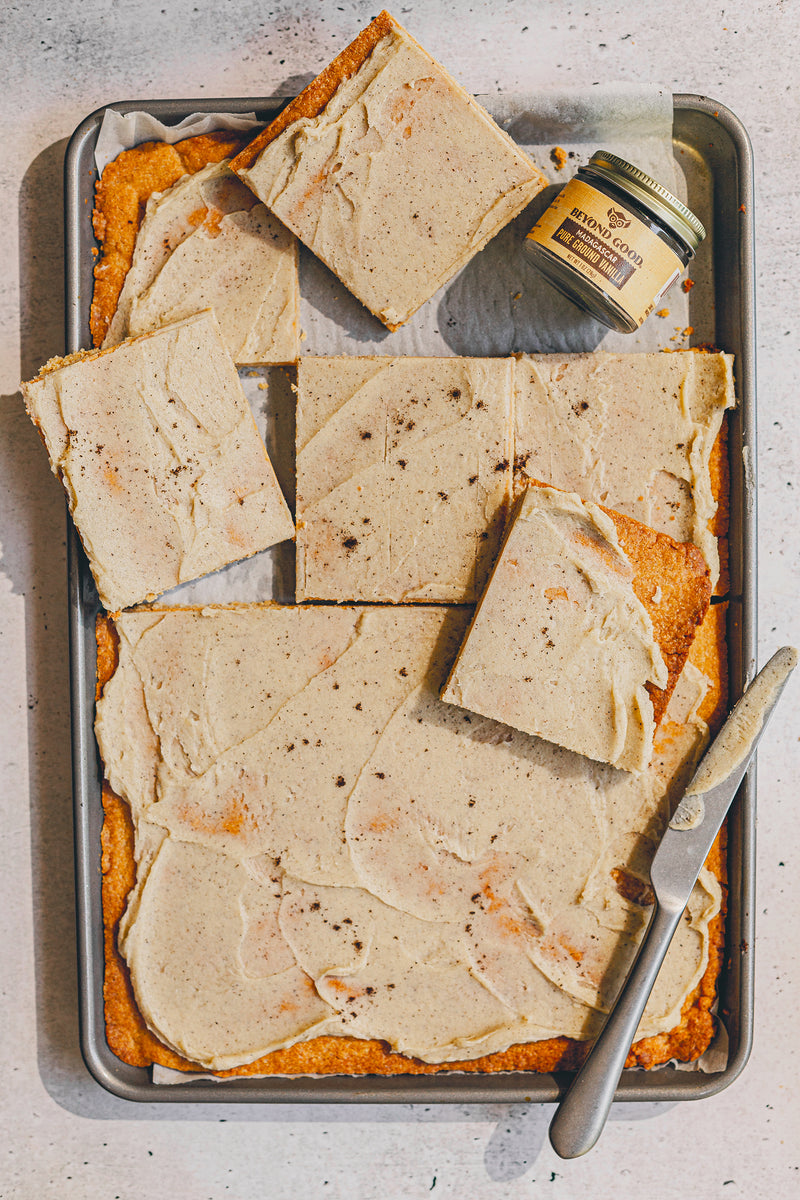 Vanilla Frosted Brown Butter Cookie Bars