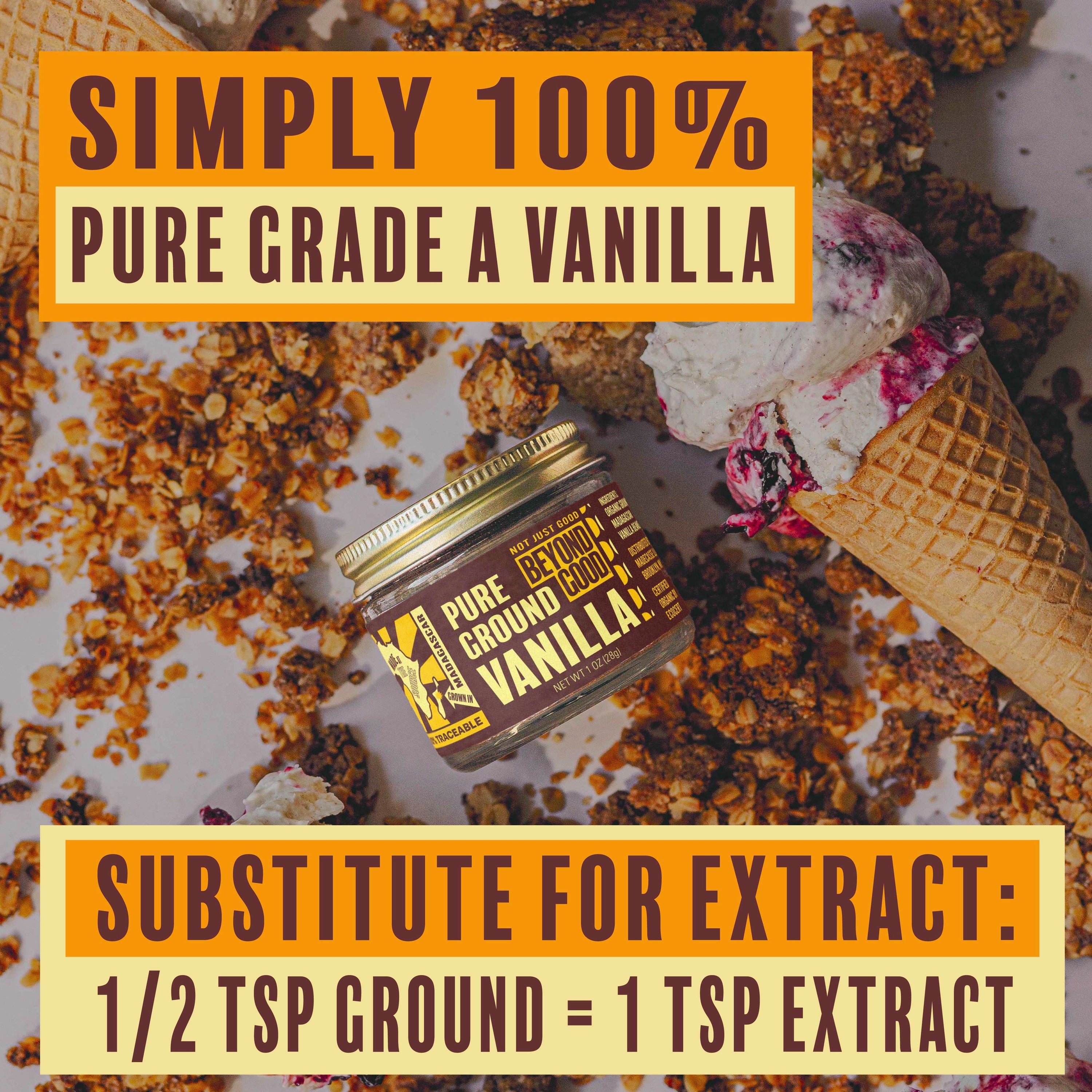 Pure Ground Madagascar Vanilla Powder