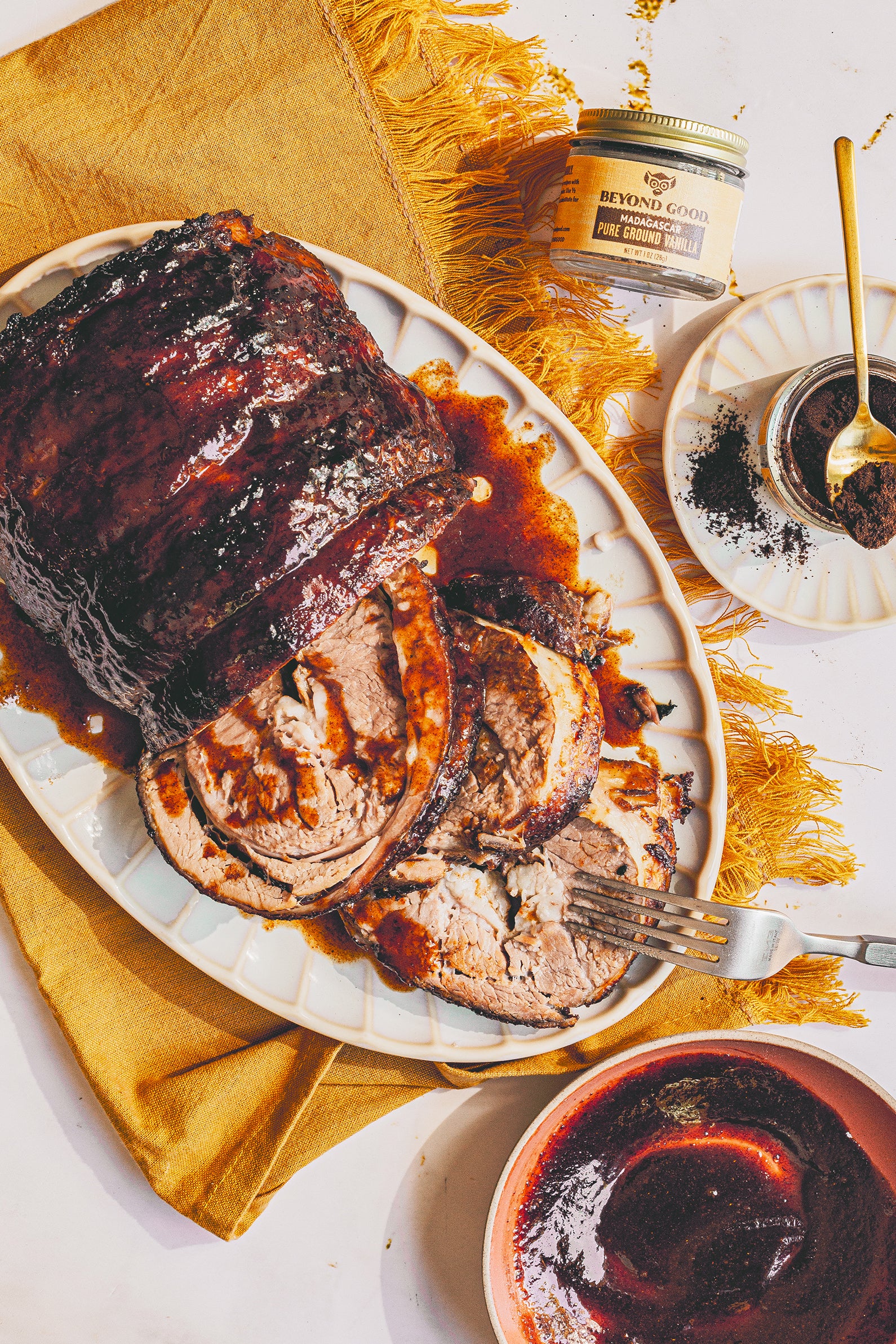 Smoky, Sticky and Sweet Vanilla Brisket