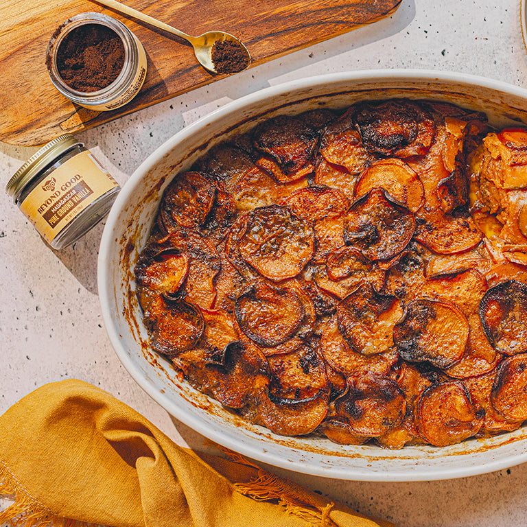 Sweet Potato and Vanilla Gratin