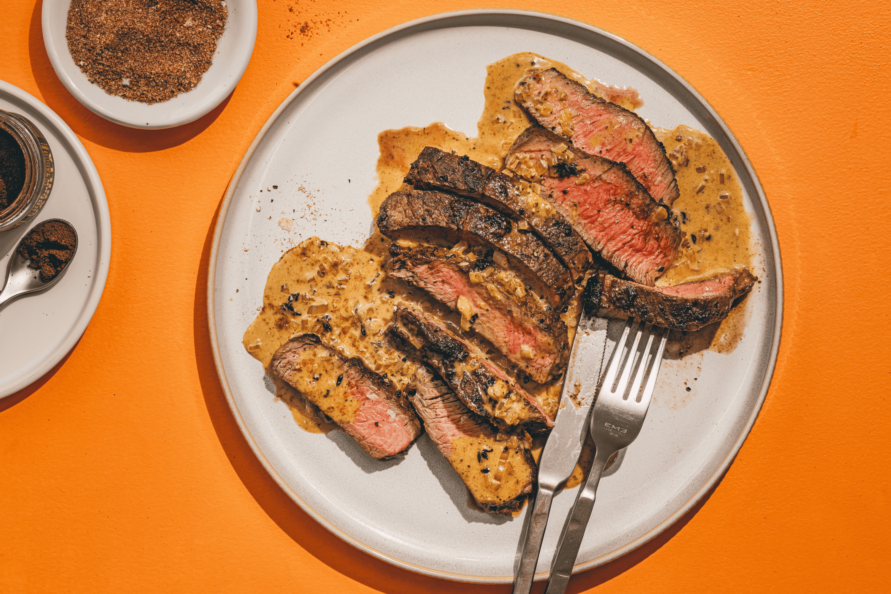 Creamy Pepper Steak with Vanilla Rub