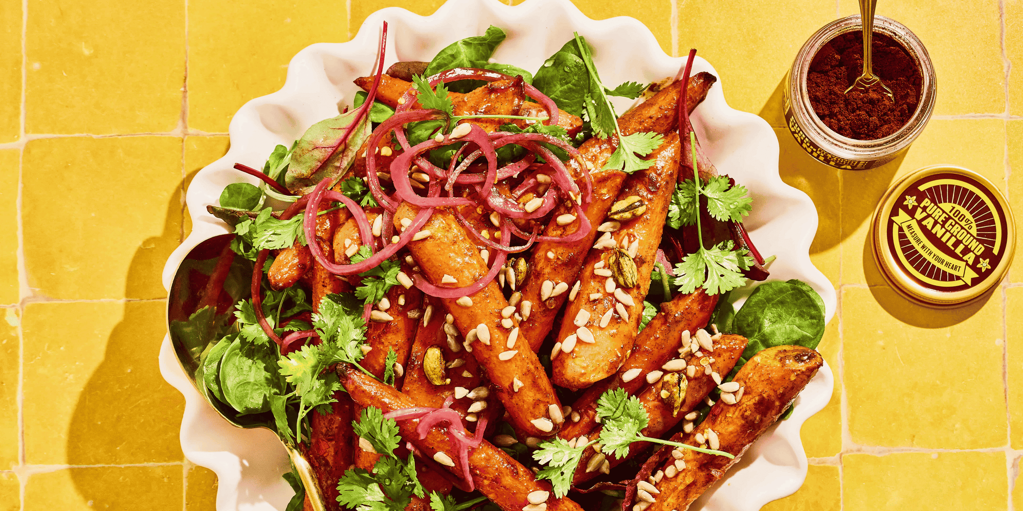 Vanilla Cardamom Roasted Carrot Salad