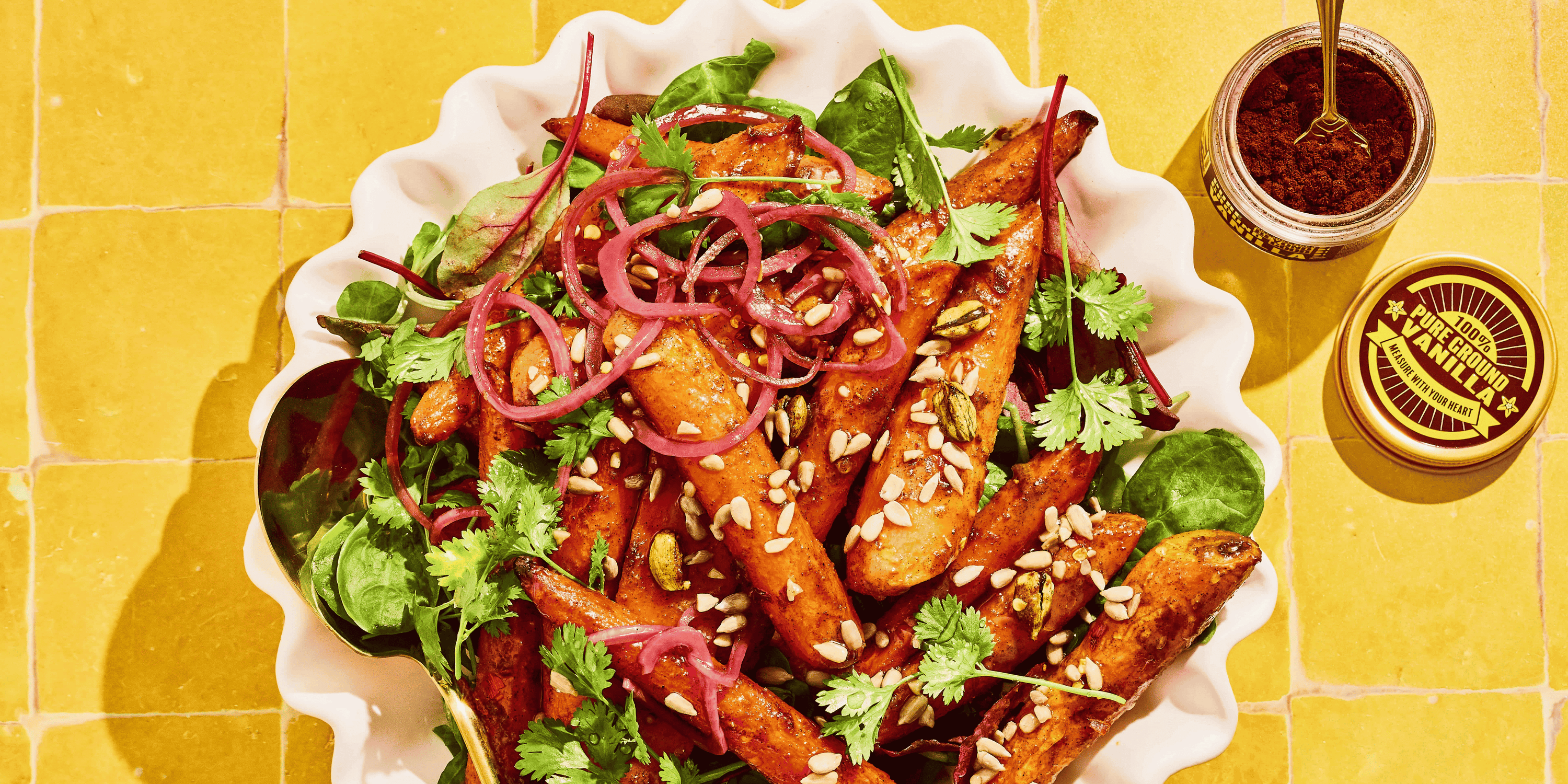 Vanilla Cardamom Roasted Carrot Salad