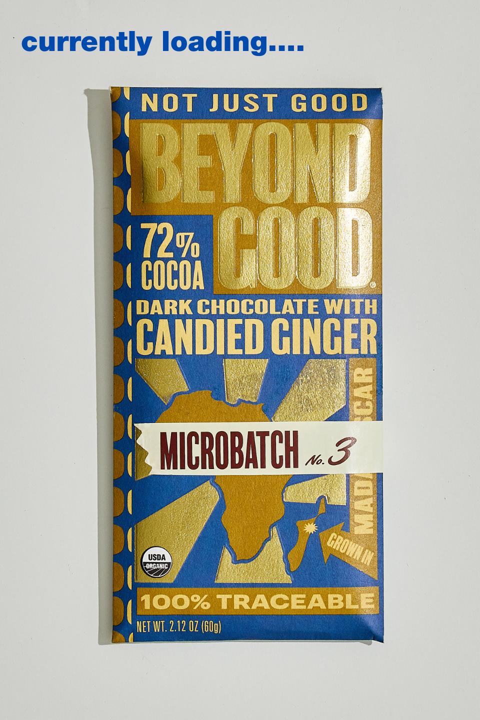 [Microbatch] 72% Cocoa Dark Chocolate with Candied Ginger