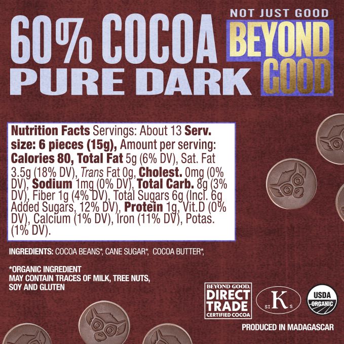 Pure Dark 60% Chocolate Melts