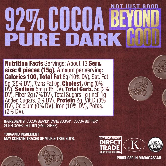 Pure Dark 92% Chocolate Melts