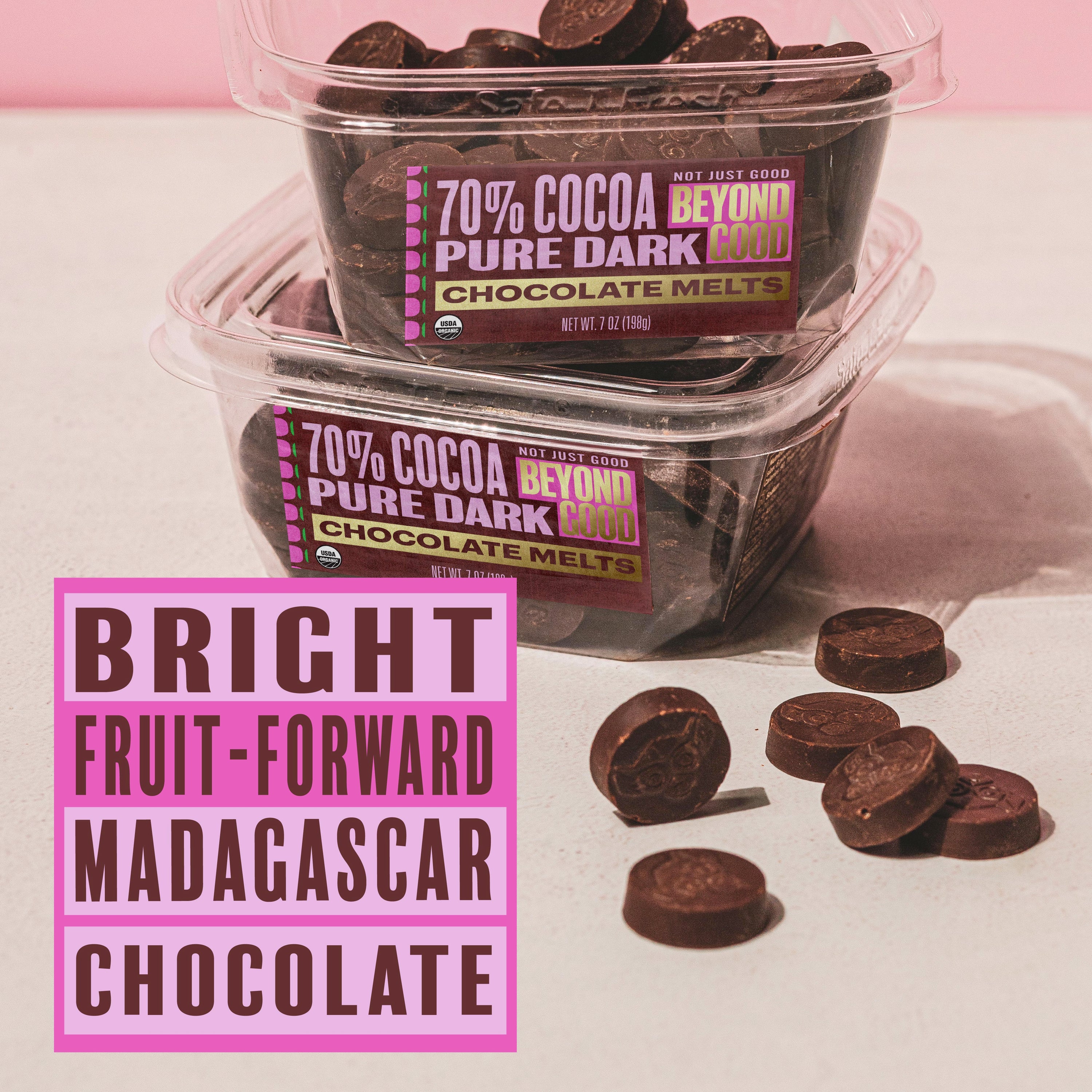 Pure Dark 70% Chocolate Melts