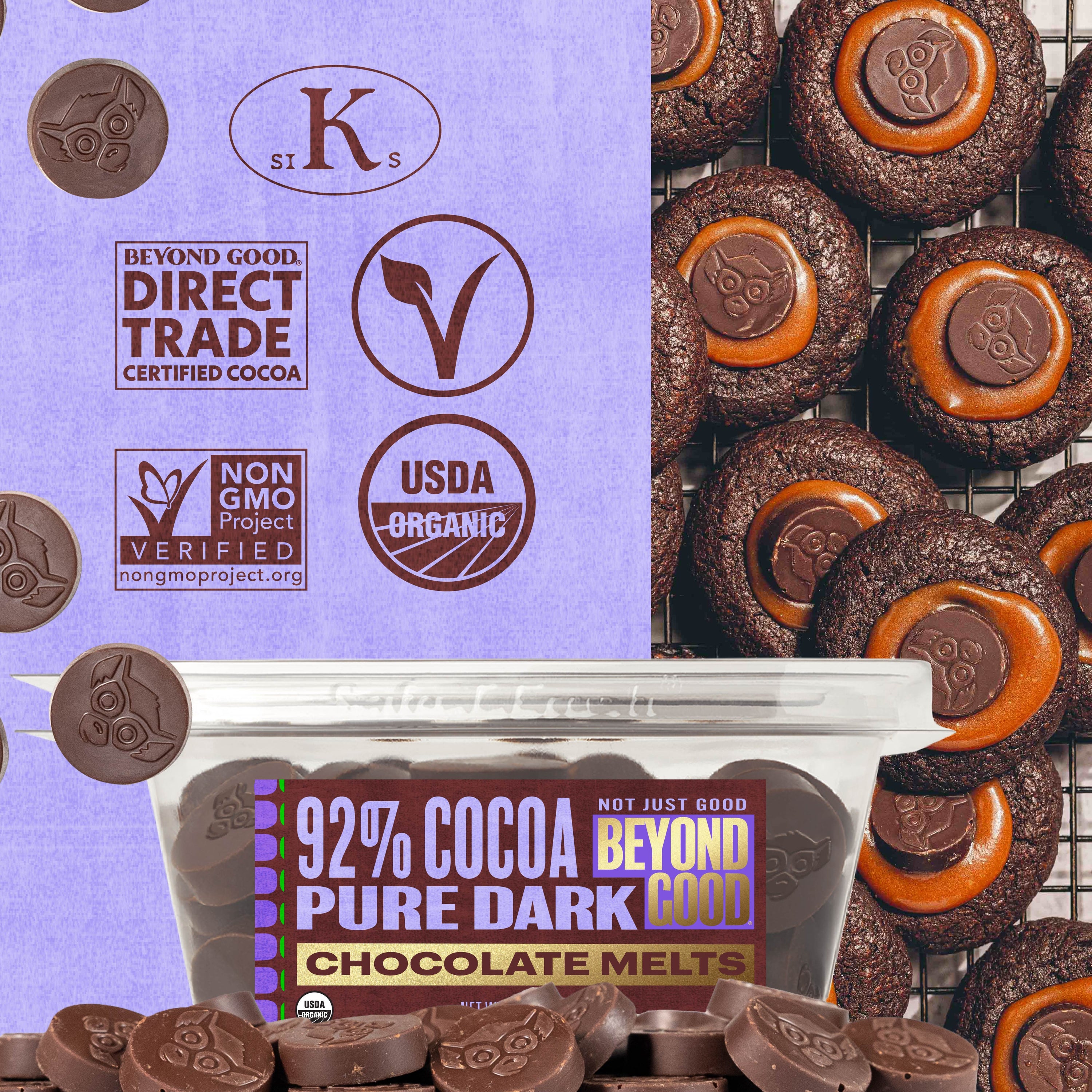 Pure Dark 92% Chocolate Melts