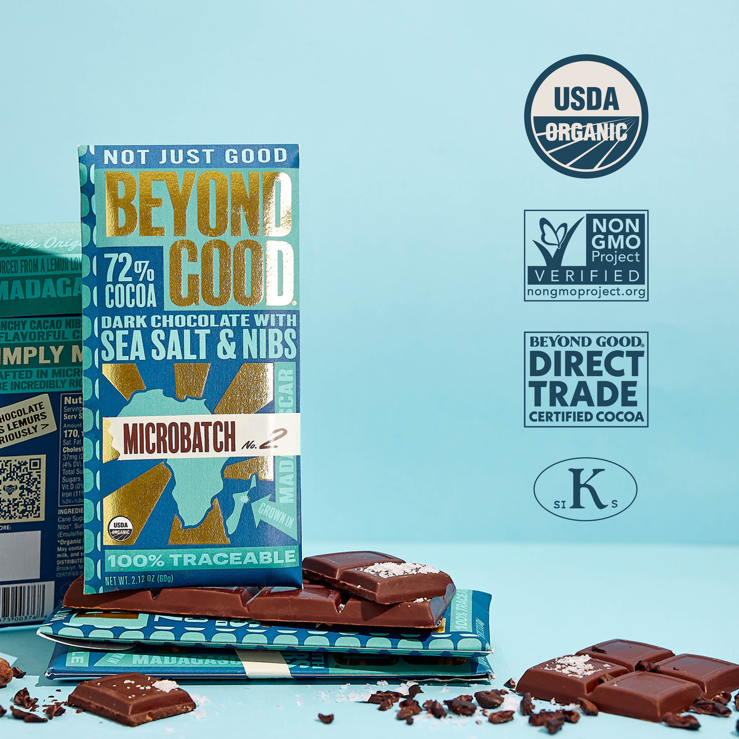 [Microbatch] 72% Cocoa Dark Chocolate with Sea Salt & Nibs