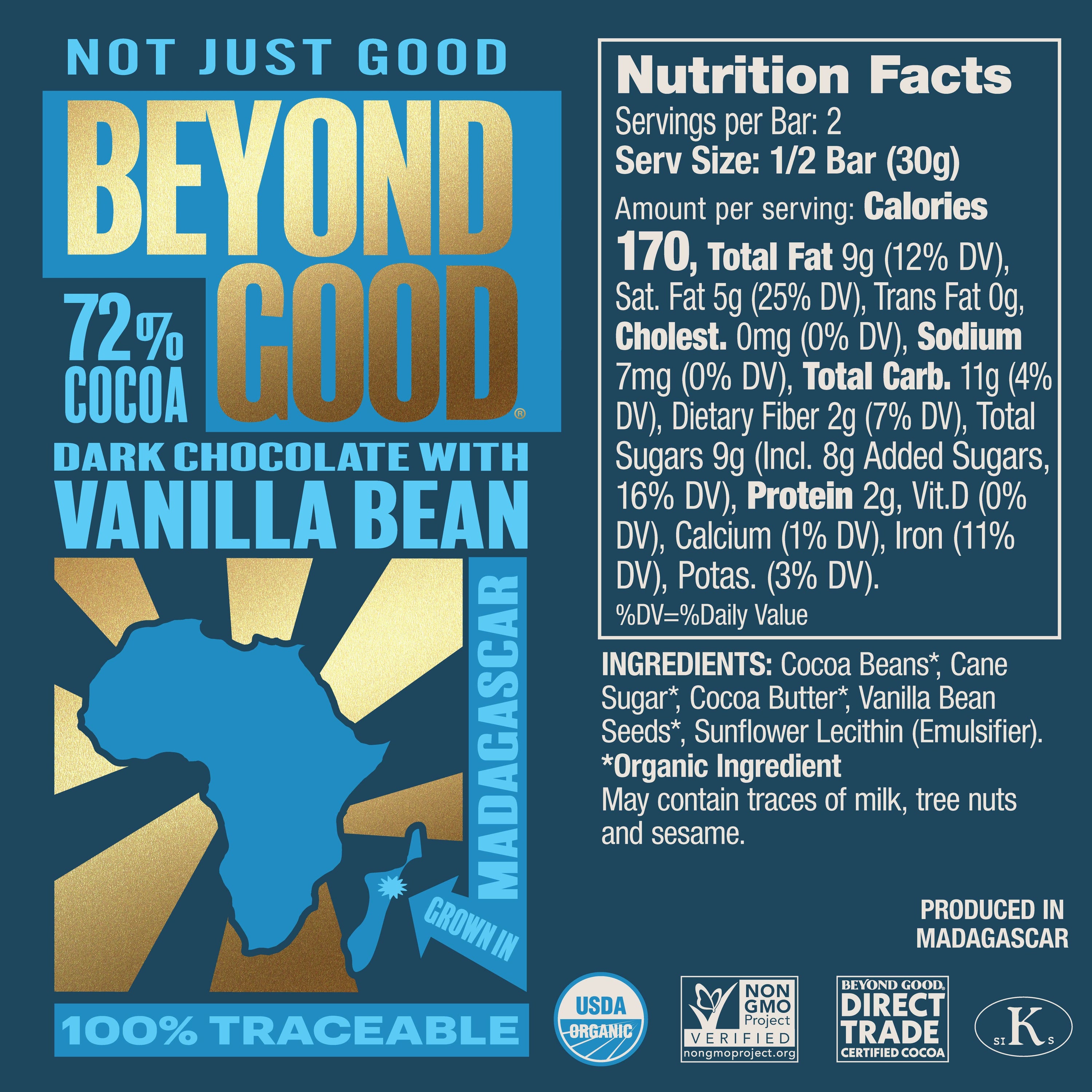 [Microbatch] 72% Cocoa Dark Chocolate with Vanilla Bean