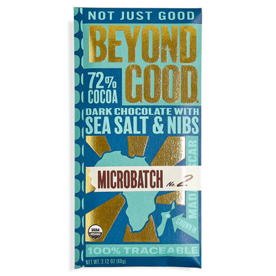 [Microbatch] 72% Cocoa Dark Chocolate with Sea Salt & Nibs