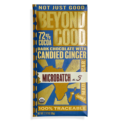 [Microbatch] 72% Cocoa Dark Chocolate with Candied Ginger