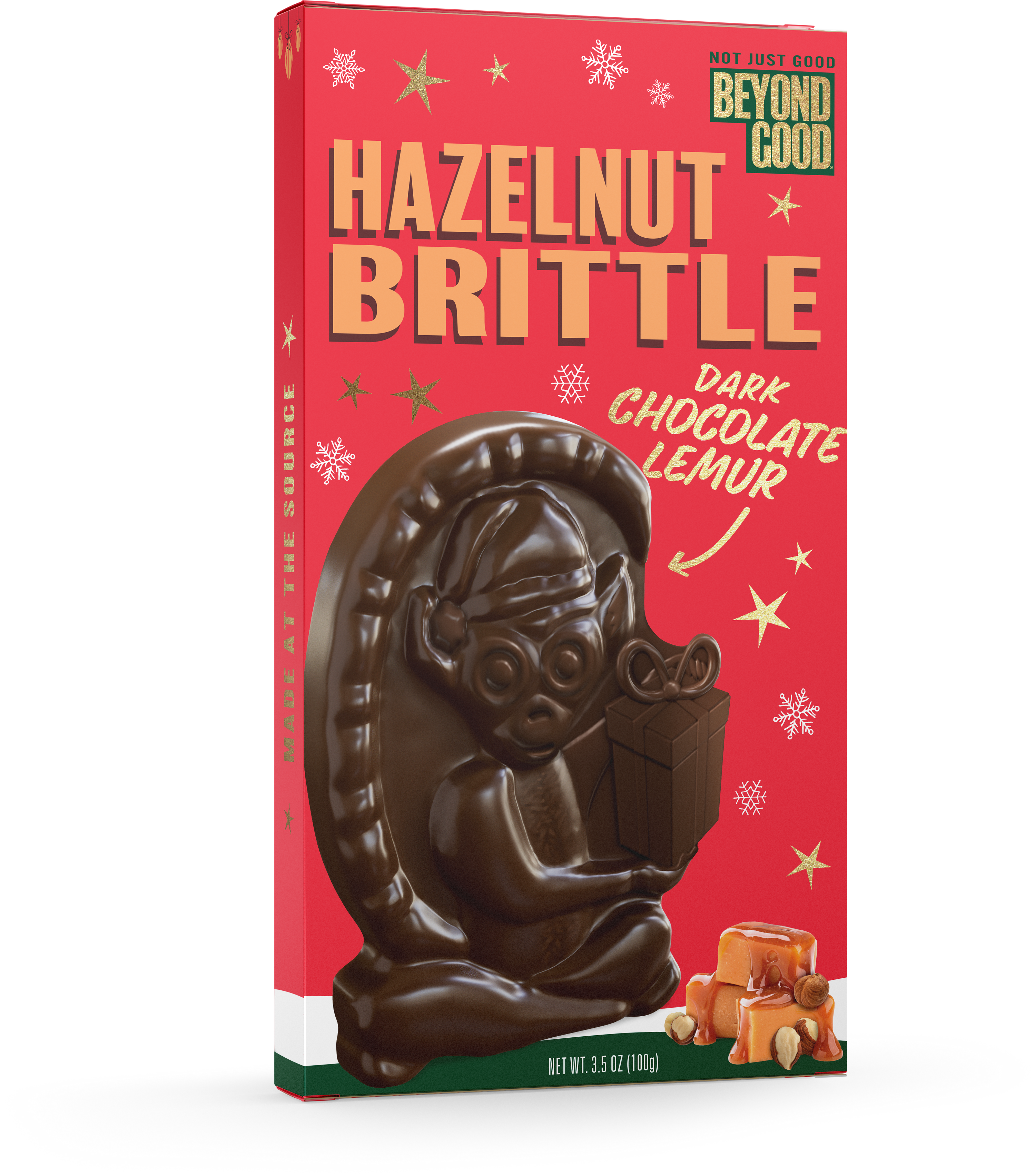 Hazelnut Brittle 60% Dark Chocolate Lemur