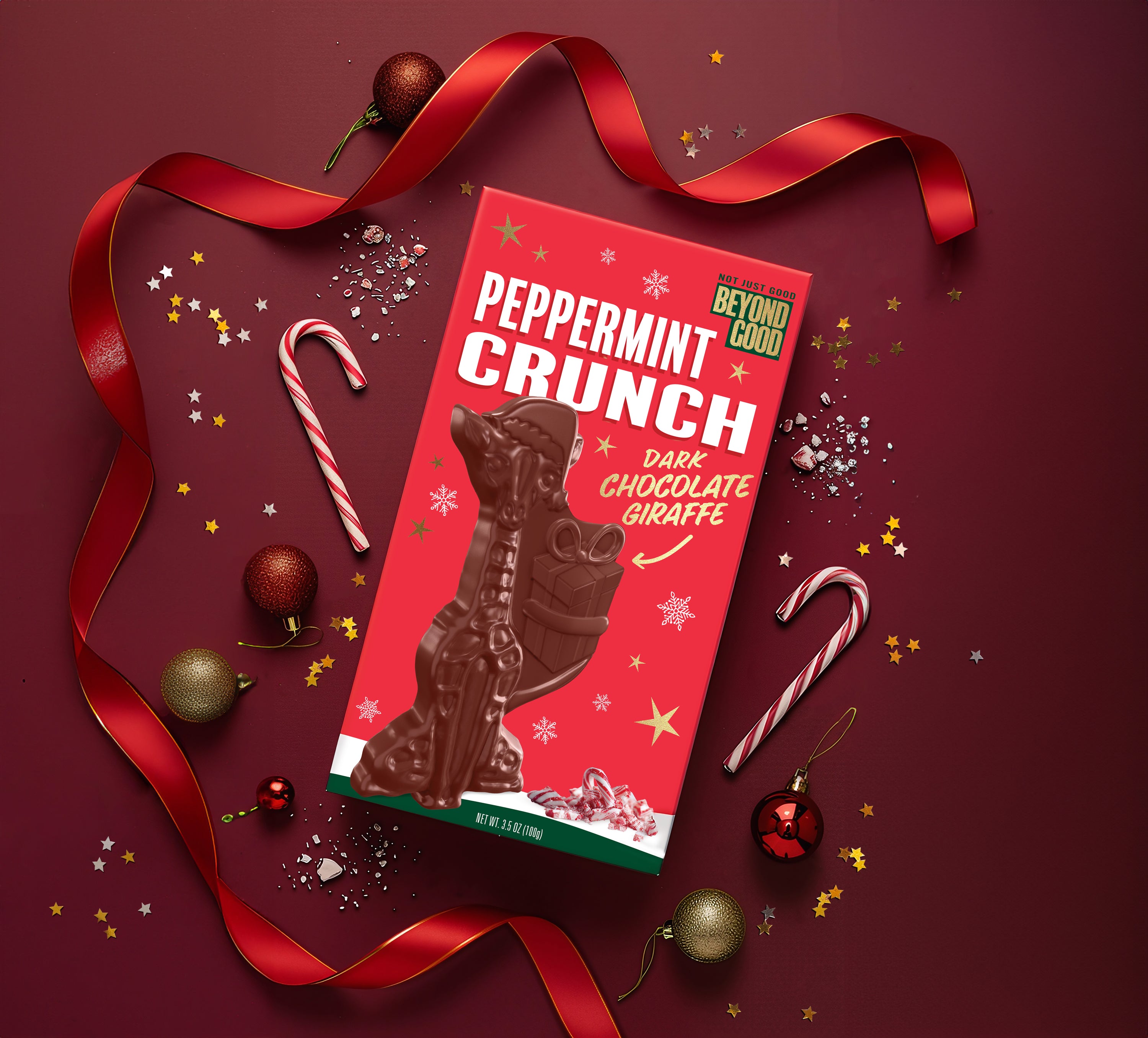 Peppermint Crunch 60% Dark Chocolate Giraffe