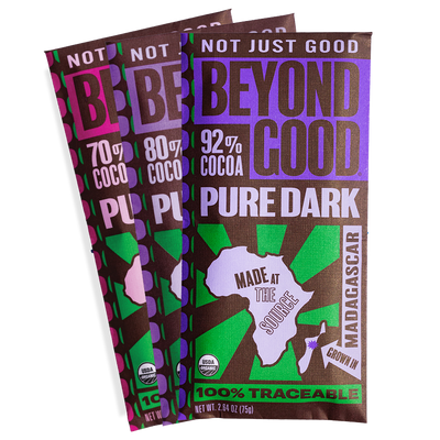 Pure Dark Chocolate Bar Collection